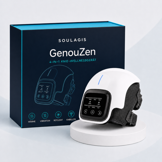 Soulagis GenouZen 4-in-1 Knie-Wellnessgerät mit Verpackung