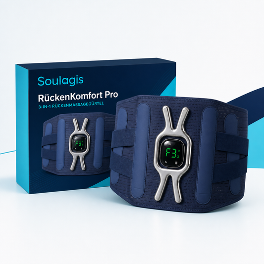 Soulagis RückenKomfort Pro 3-in-1 Rückenmassagegürtel mit Verpackung