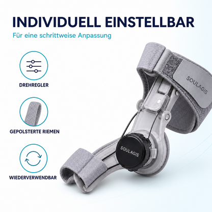 HalluxFlex mit Drehregler, gepolsterten Riemen und wiederverwendbarem Design