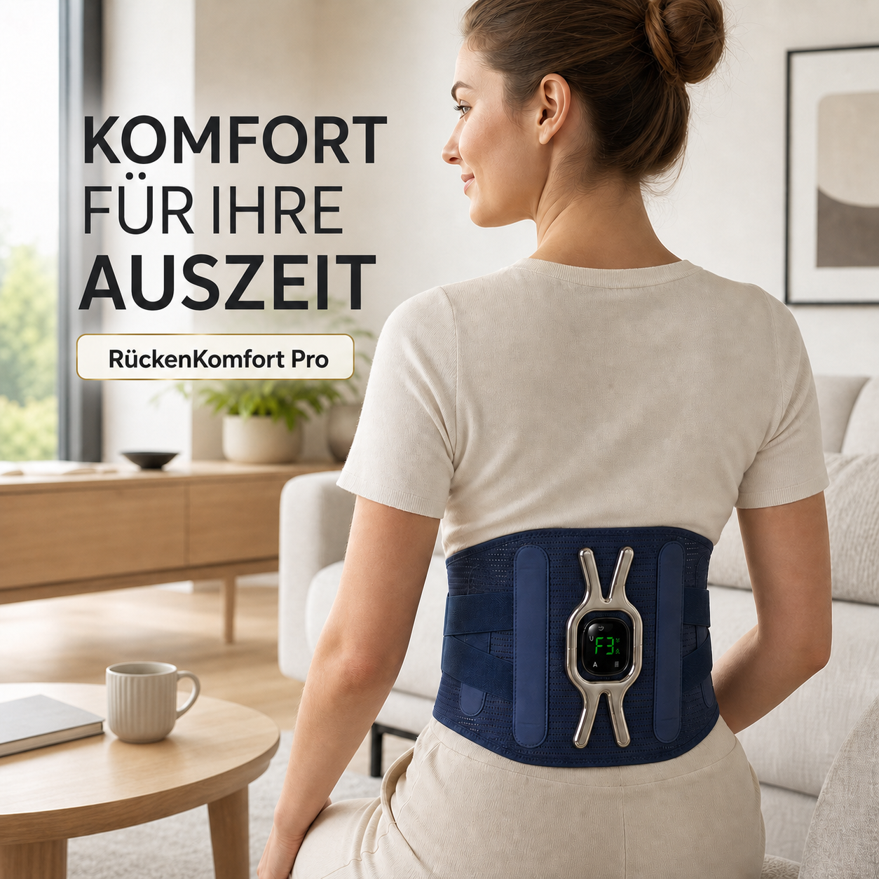 Angenehme Wärmefunktion am unteren Rücken