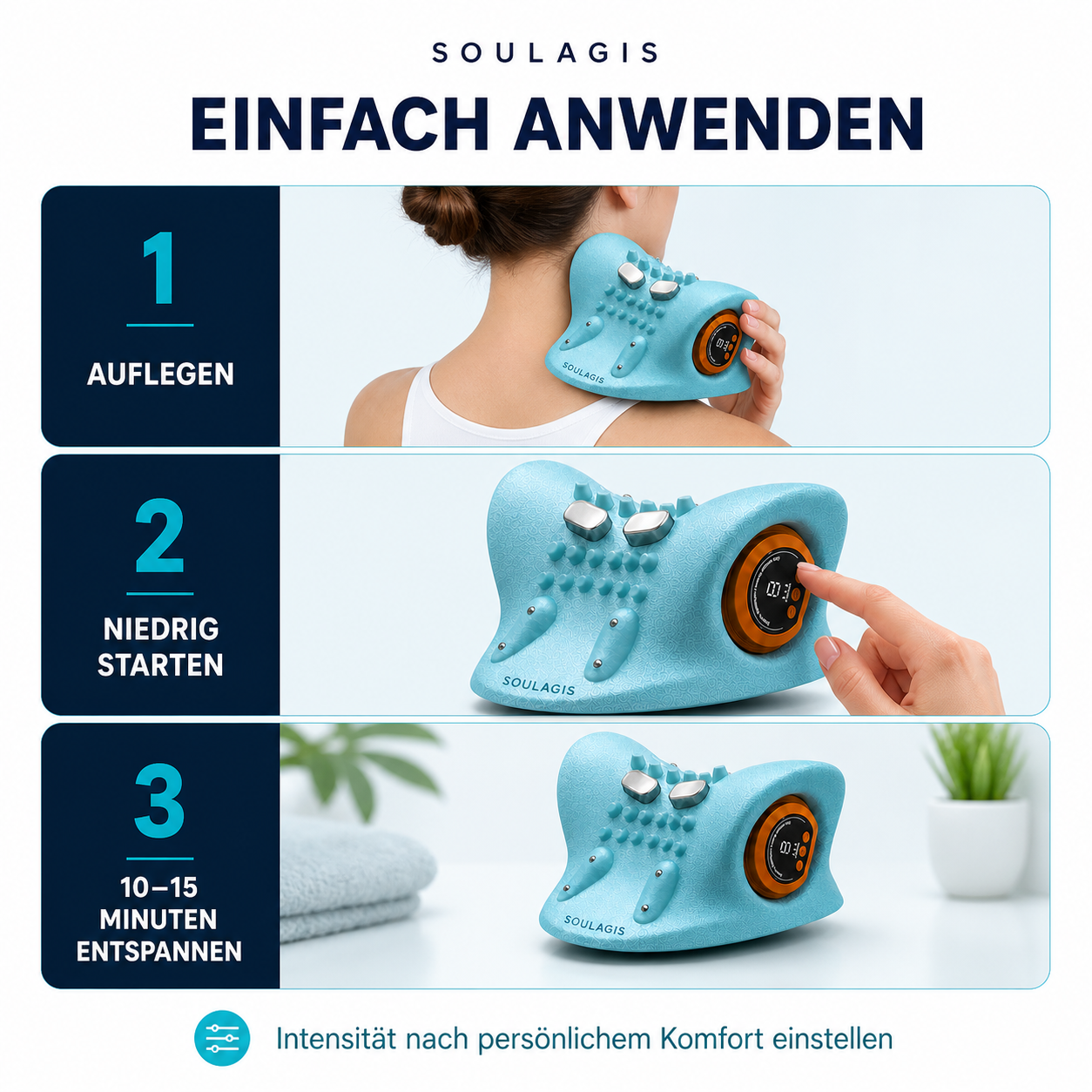CerviZen Anwendung in drei einfachen Schritten