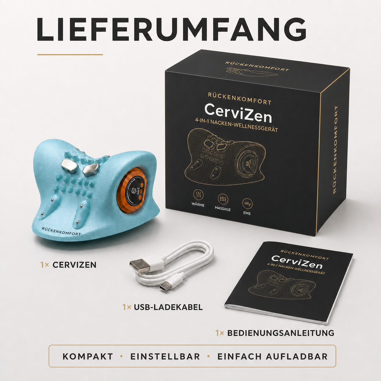 CerviZen – 4-in-1 Nacken-Wellnessgerät